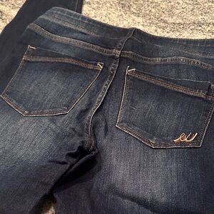 Express Dark Blue Jeans with Contrast Stitching
